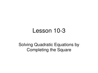 Lesson 10-3