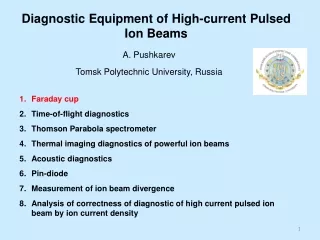 Diagnostic Equipment of High-current Pulsed Ion Beams
