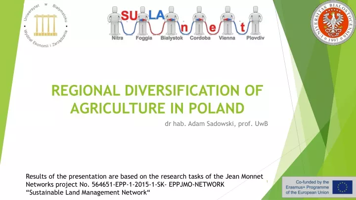 regional diversification of agriculture in poland