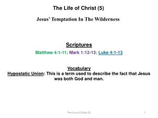 The Life of Christ (5)