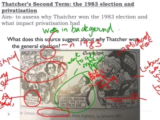 What does this source suggest about why Thatcher won the general election?