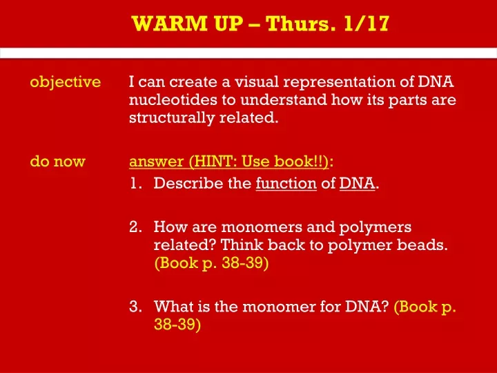 warm up thurs 1 17