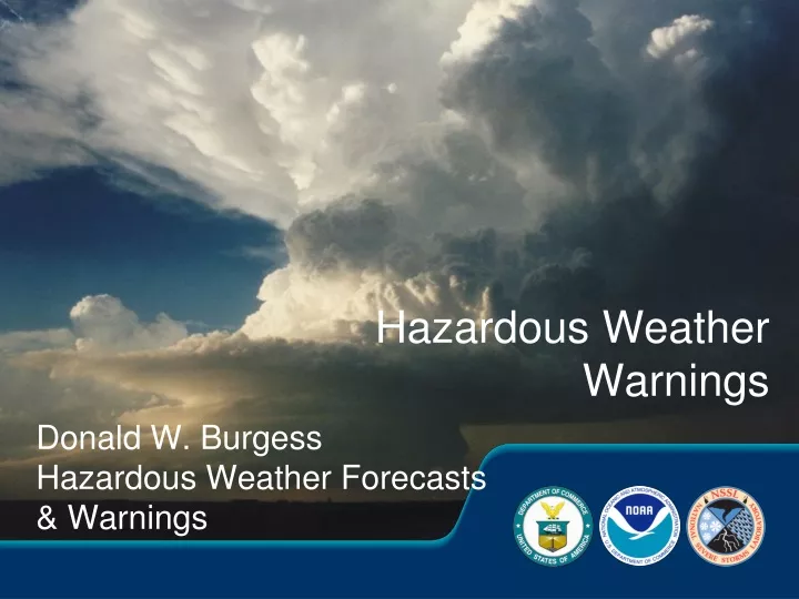 hazardous weather warnings