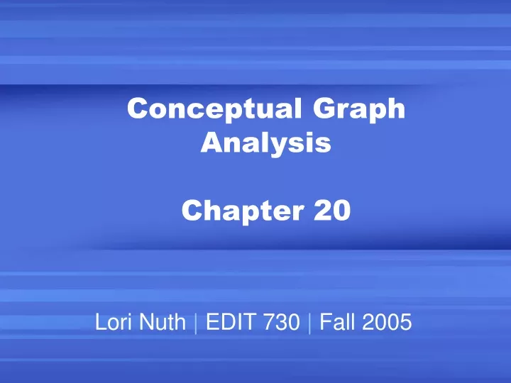 conceptual graph analysis chapter 20