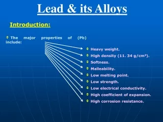 Lead &amp; its Alloys