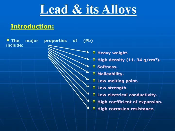 lead its alloys