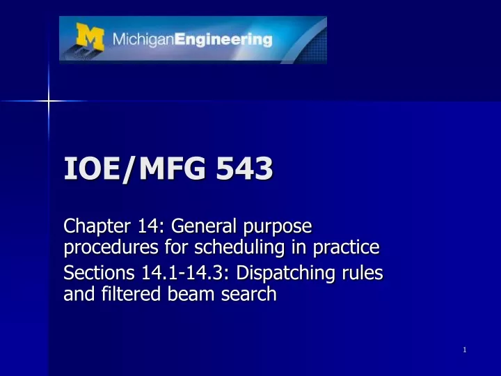 ioe mfg 543