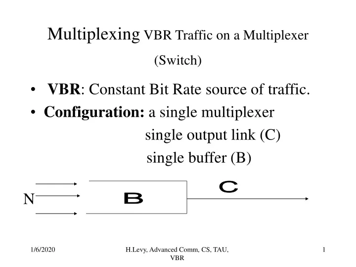 multiplexing vbr traffic on a multiplexer switch