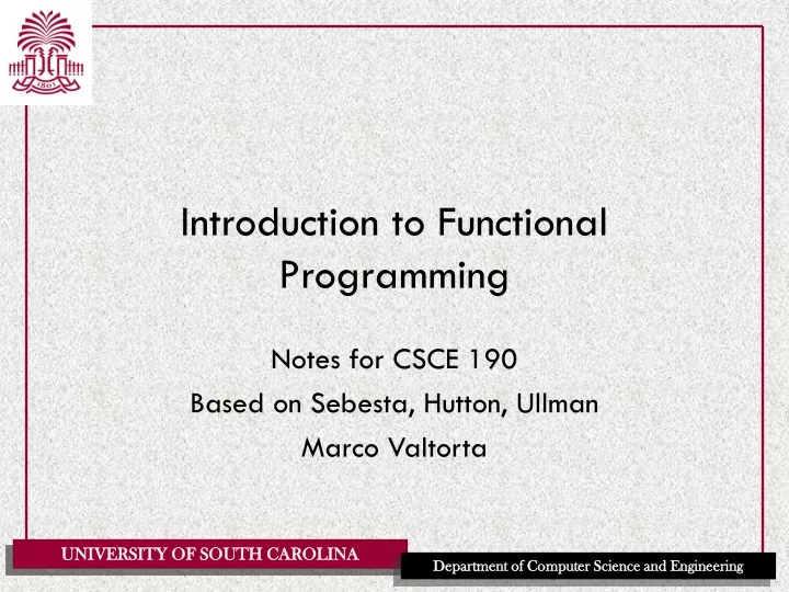 introduction to functional programming