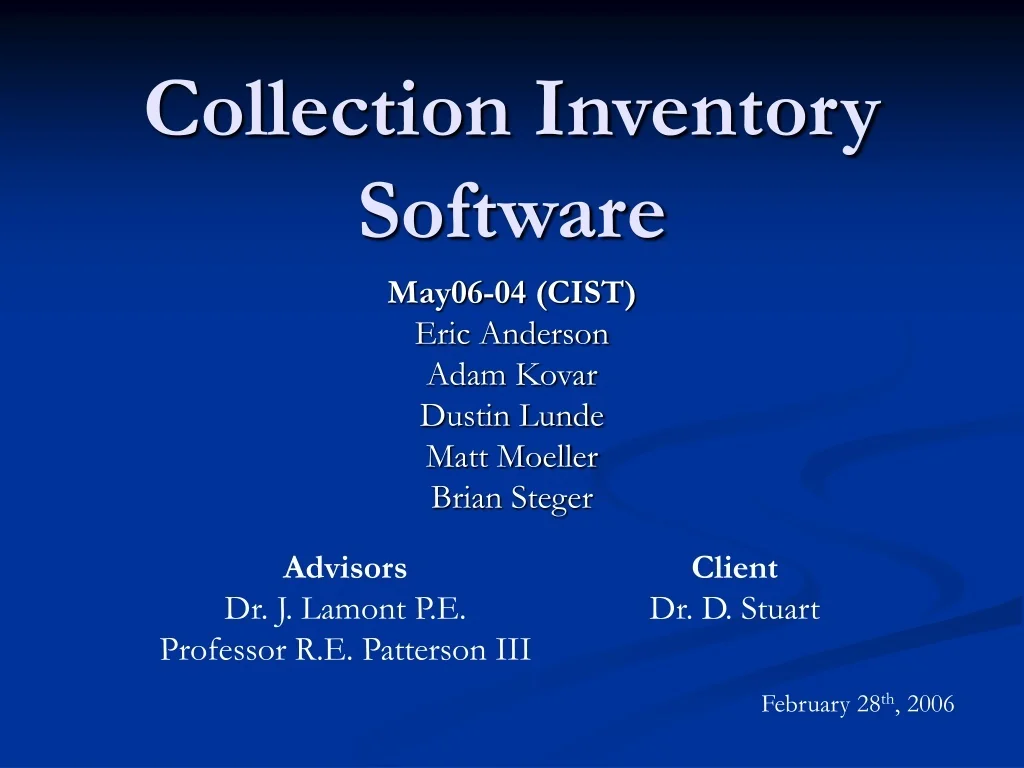 PPT - Collection Inventory Software PowerPoint Presentation, free ...