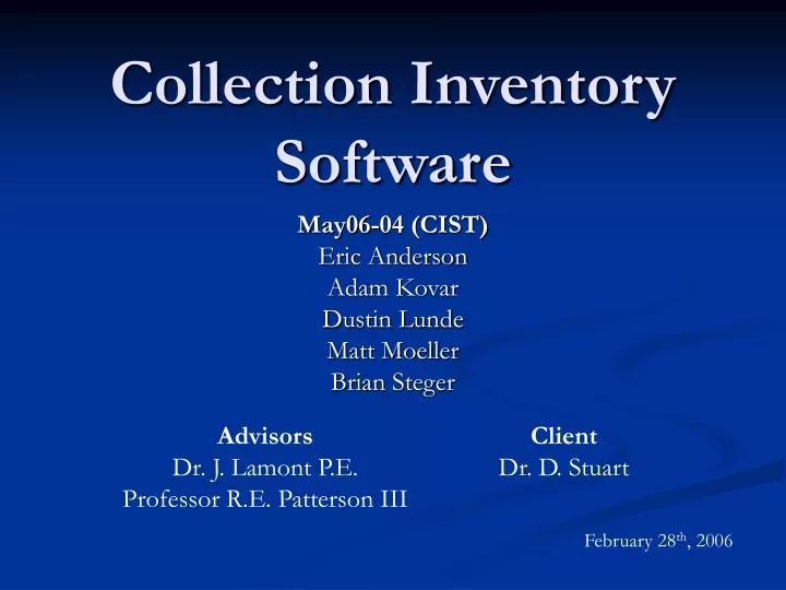 collection inventory software
