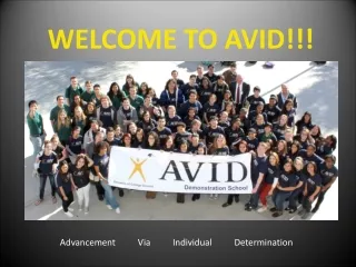 WELCOME TO AVID!!!