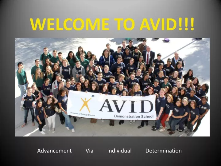 welcome to avid
