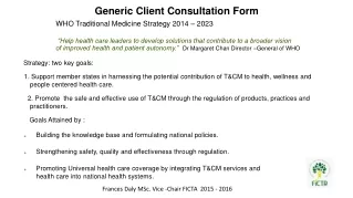 Generic Client Consultation Form