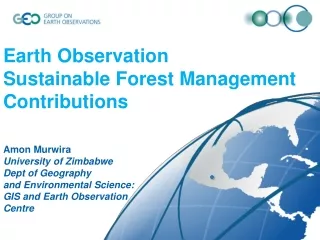 Amon Murwira University of Zimbabwe Dept of Geography and Environmental Science: