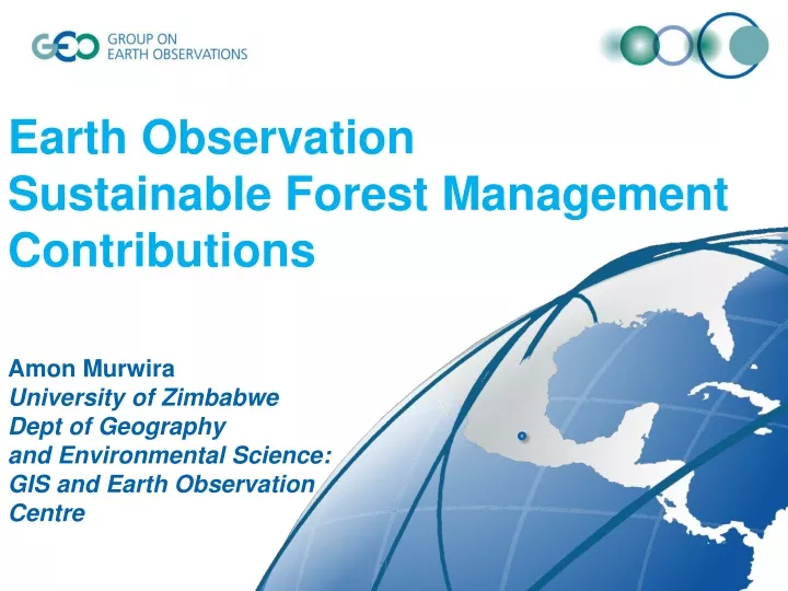 earth observation sustainable forest management