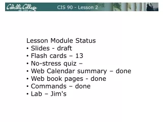 CIS 90 - Lesson 2
