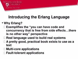 Introducing the Erlang Language