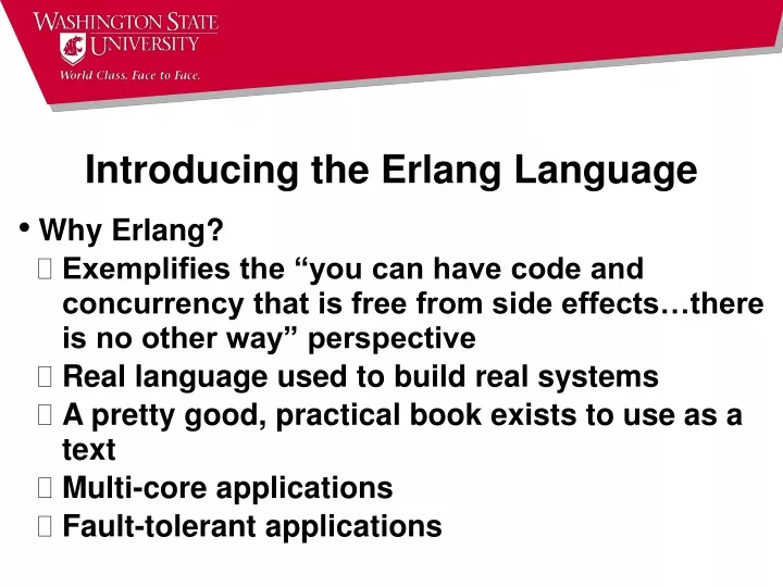 introducing the erlang language