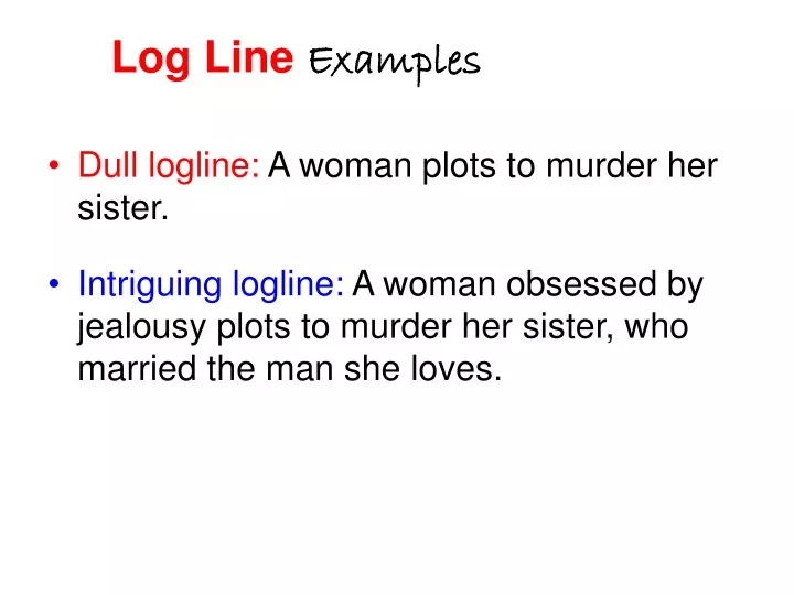 log line examples