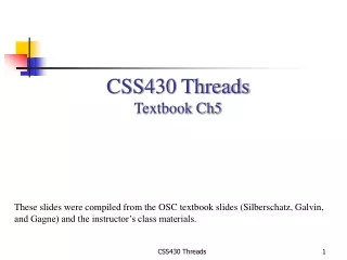 CSS430 Threads Textbook Ch5