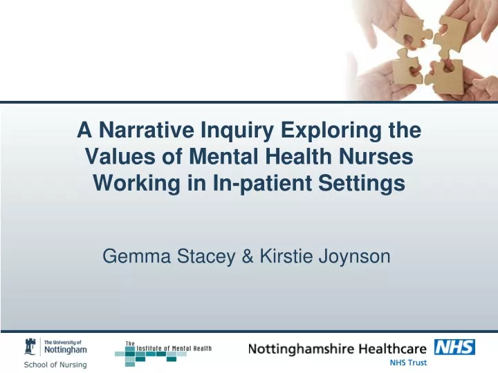 a narrative inquiry exploring the values of mental health nurses working in in patient settings