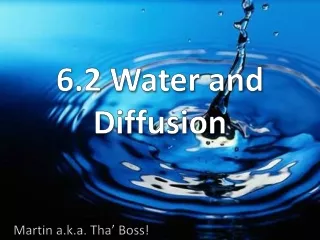 6.2 Water and Diffusion