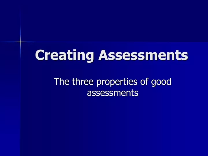 creating assessments