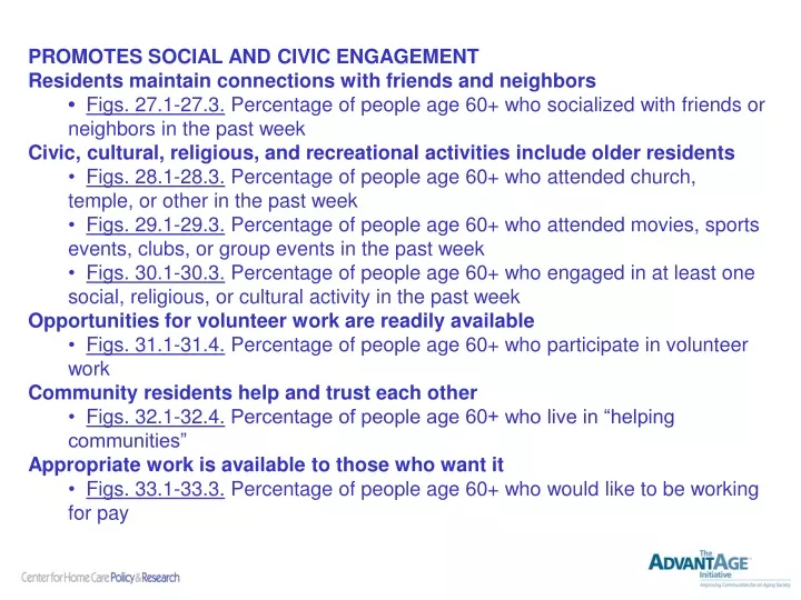 promotes social and civic engagement residents