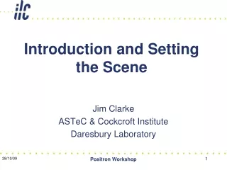 Introduction and Setting the Scene