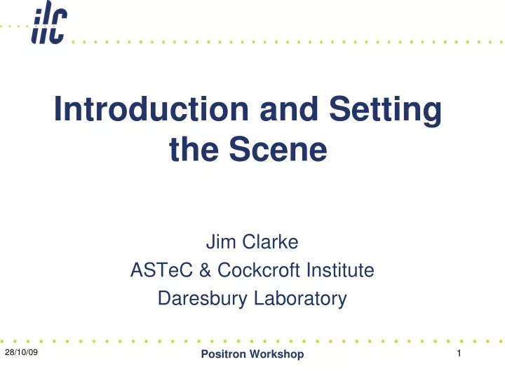 introduction and setting the scene
