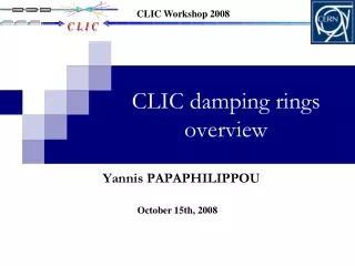 CLIC damping rings overview