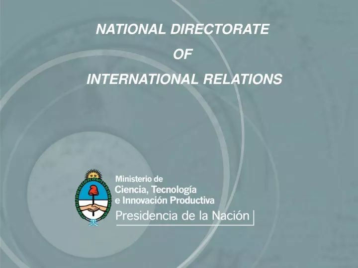 national directorate of international relations