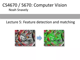 Lecture 5: Feature detection and matching