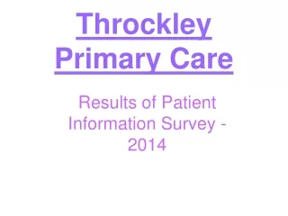 Throckley Primary Care