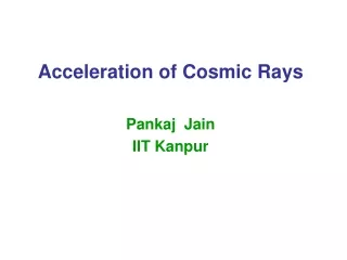 Acceleration of Cosmic Rays