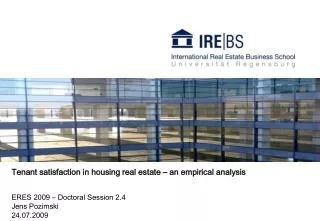 Tenant satisfaction in housing real estate – an empirical analysis