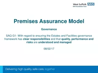 Premises Assurance Model Governance