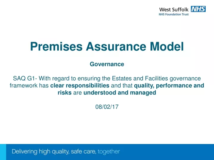 premises assurance model governance saq g1 with