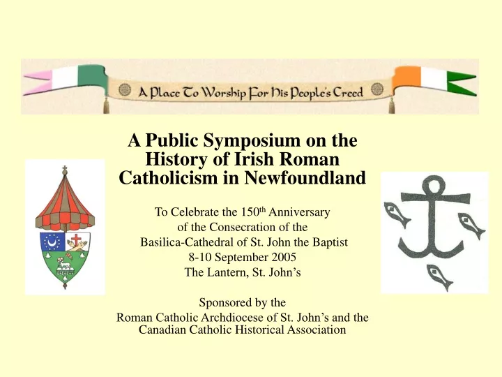 a public symposium on the history of irish roman