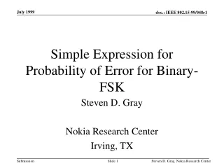 Simple Expression for Probability of Error for Binary-FSK