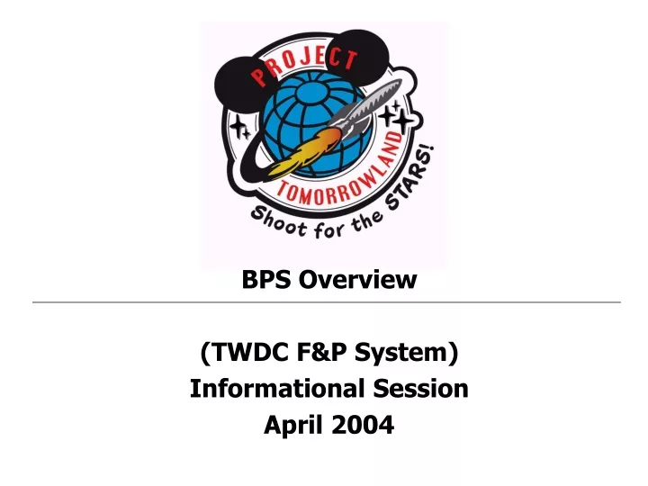 bps overview twdc f p system informational