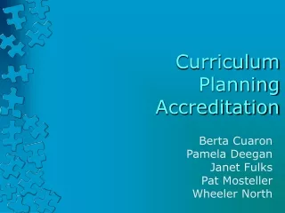 Curriculum Planning Accreditation