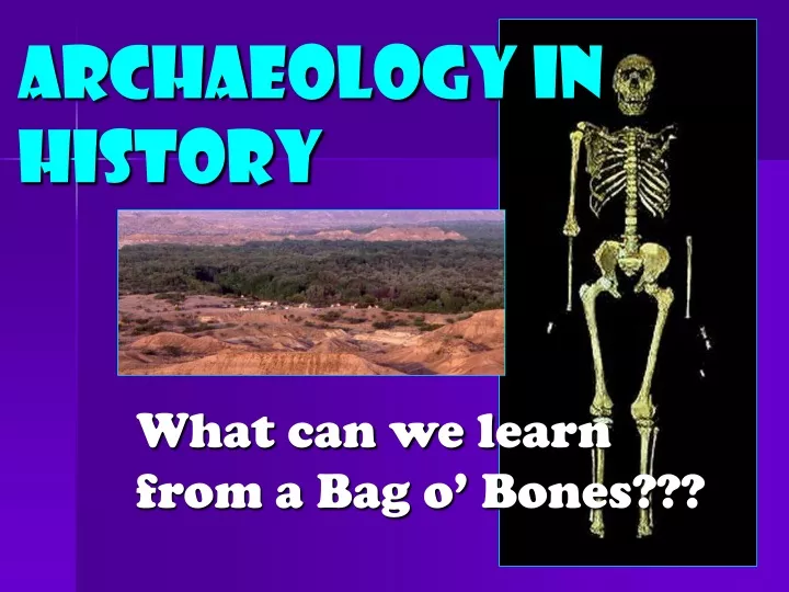 archaeology in history