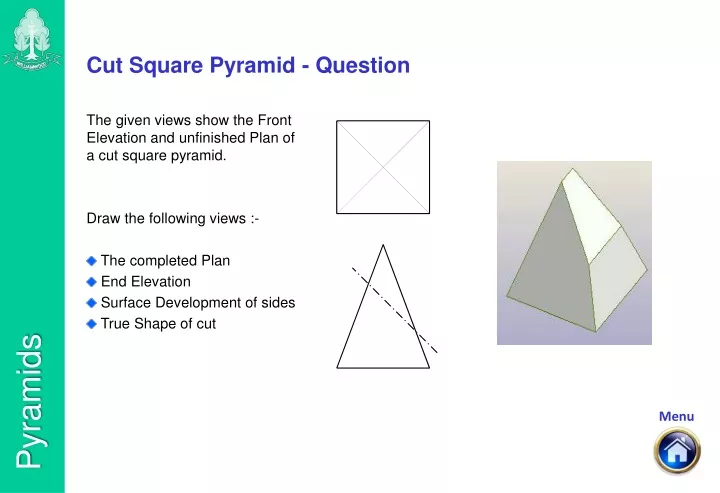 cut square pyramid question