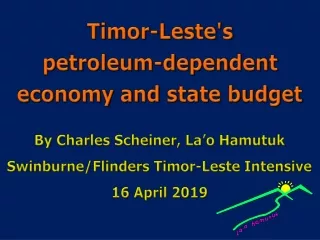 Timor-Leste's  petroleum-dependent economy and state budget