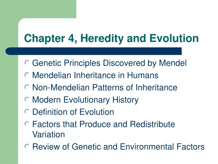 chapter 4 heredity and evolution
