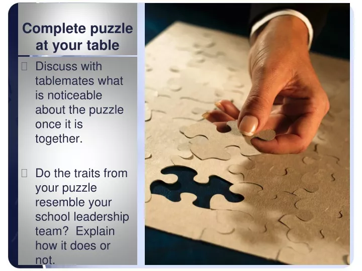 complete puzzle at your table