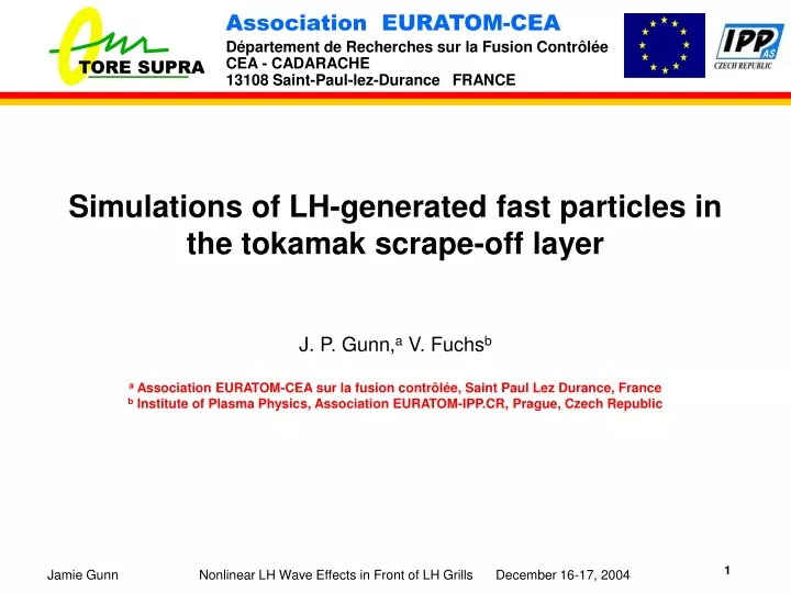 simulations of lh generated fast particles