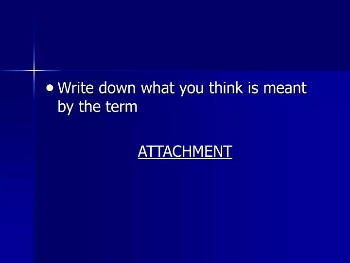 write down what you think is meant by the term